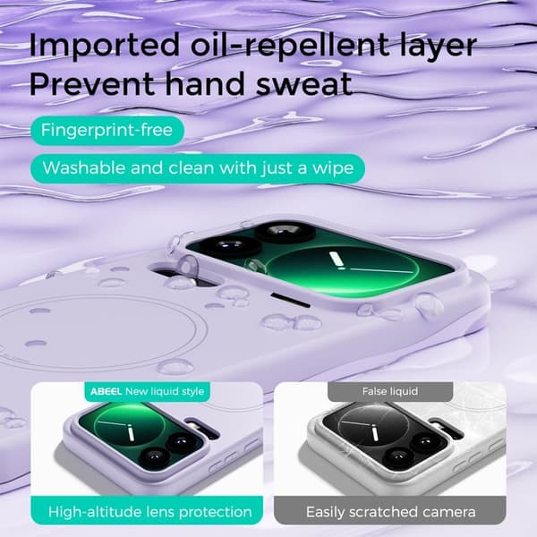ABEEL Mobilskal till Xiaomi 17 Pro MagSafe Liquid Silicone Lila