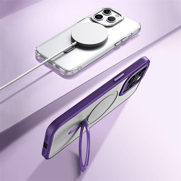 Mobilskal till iPhone 15 Pro Magsafe Kickstand - Grön Grön