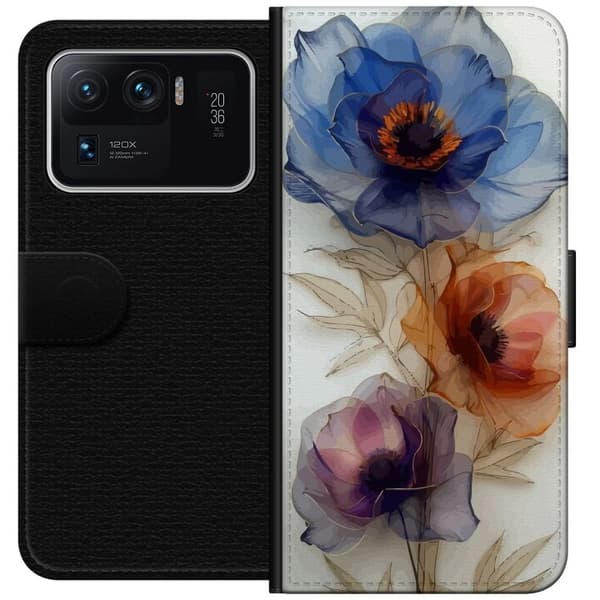 Pung Taske til Xiaomi Mi 11 Ultra med silkeblomster