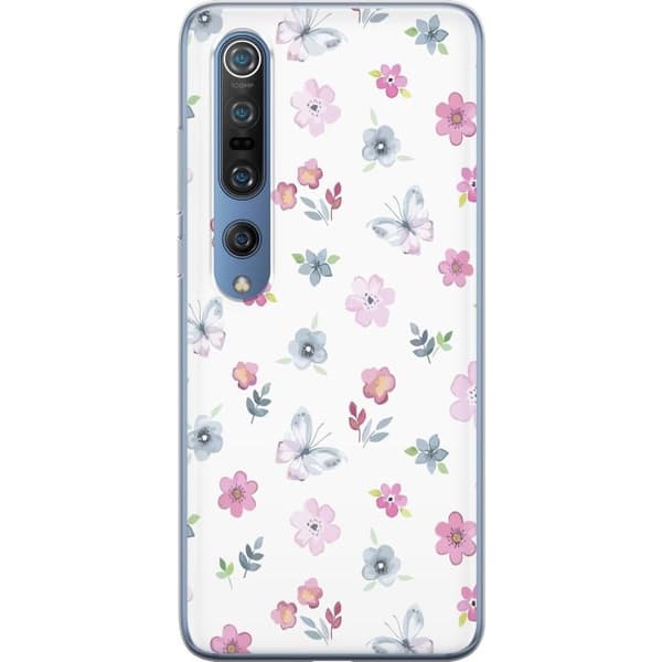 Telefontaske til Xiaomi Mi 10 Pro 5G med blomster og sommerfugle
