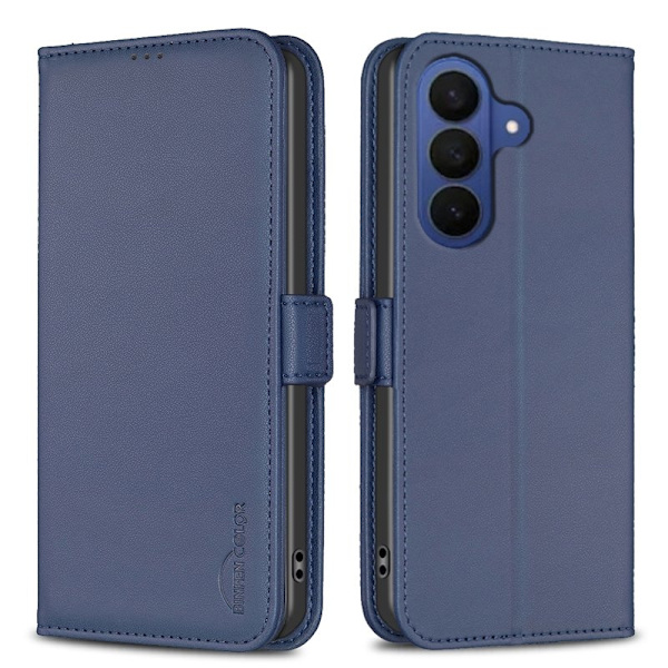 BINFEN Samsung Galaxy S26 Plus Plånboksfodral Konstläder Flip Folio - Blå