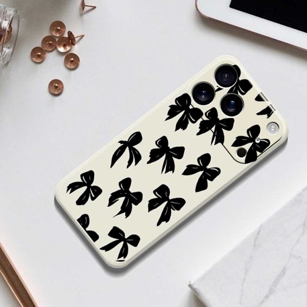 Mobilskal till iPhone 17 Pro Bow Pattern Printing Straight - Beige Beige