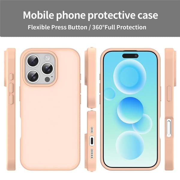 Mobilskal till iPhone 16 Pro Max Skin Touch Matte - Rosa Rosa
