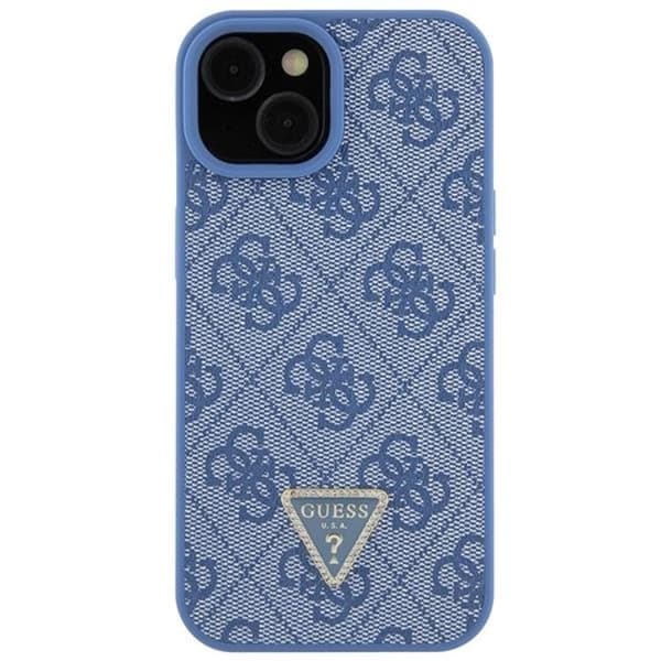 Guess iPhone 15 Mobilskal Crossbody 4G Metal Logo - Blå Blå