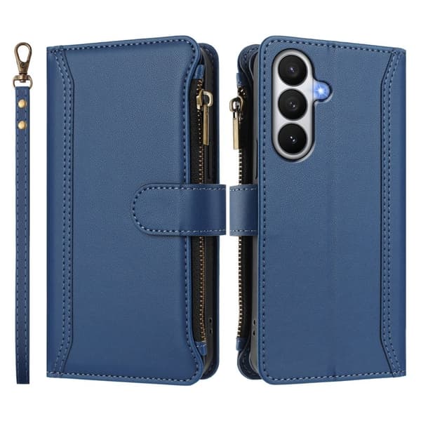 Samsung Galaxy S26 / S26 Pro Plånboksfodral Konstläder 9 Kortfack - Blå