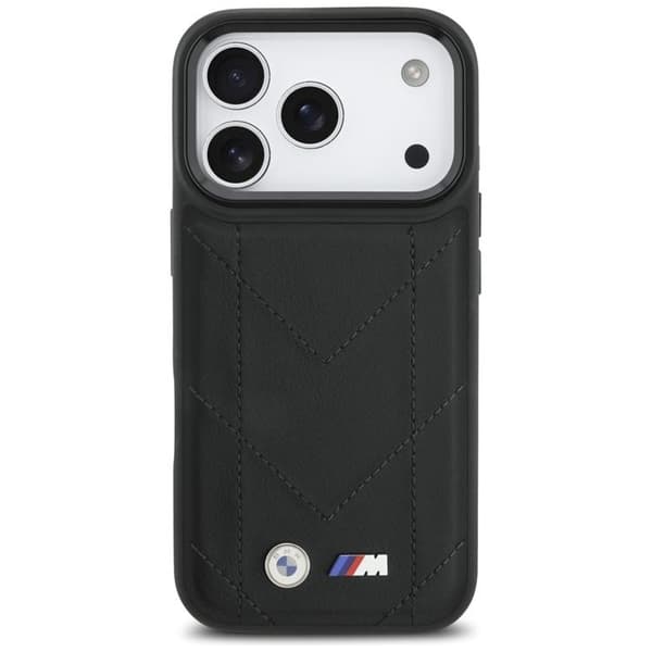 BMW Telefontaske til iPhone 17 Pro MagSafe M Quiltet Logo - Sort