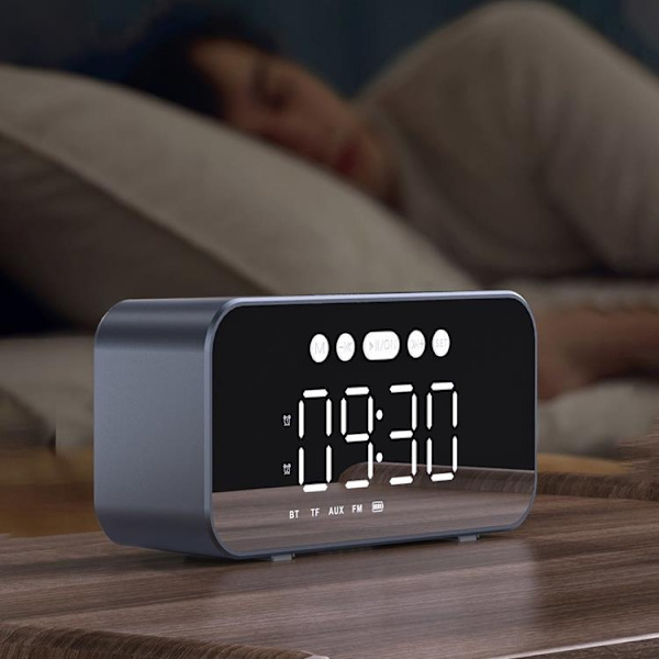 Dudao Högtalare Och Klocka Bluetooth 1200mAh - Silver Silver