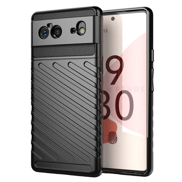 Thunder Twill Texture Cover Google Pixel 6 - Sort Black