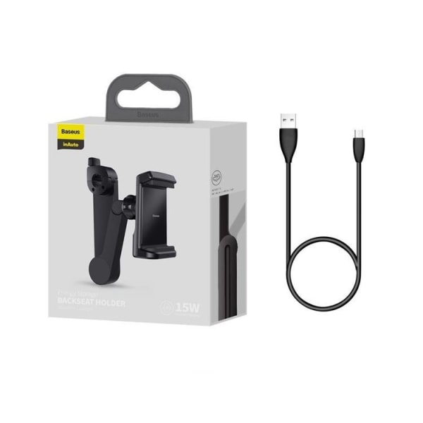 Baseus Bagsædeholder Trådløs oplader 15 W - sort Black