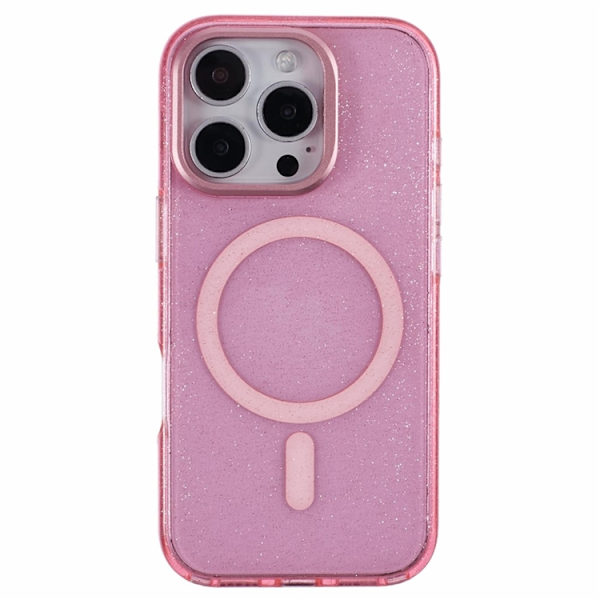 KIGC Mobilskal till iPhone 16 Pro Max MagSafe Epoxy Kickstand - Rosa Rosa