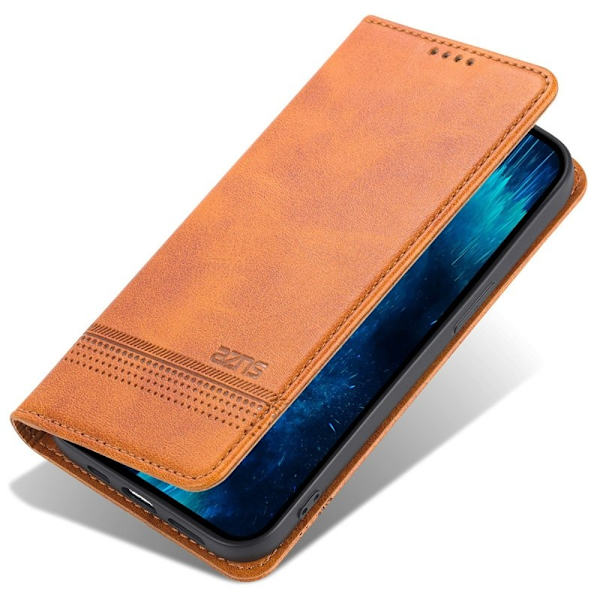 AZNS iPhone 15 Pro Max Plånboksfodral i Konstläder - Brun