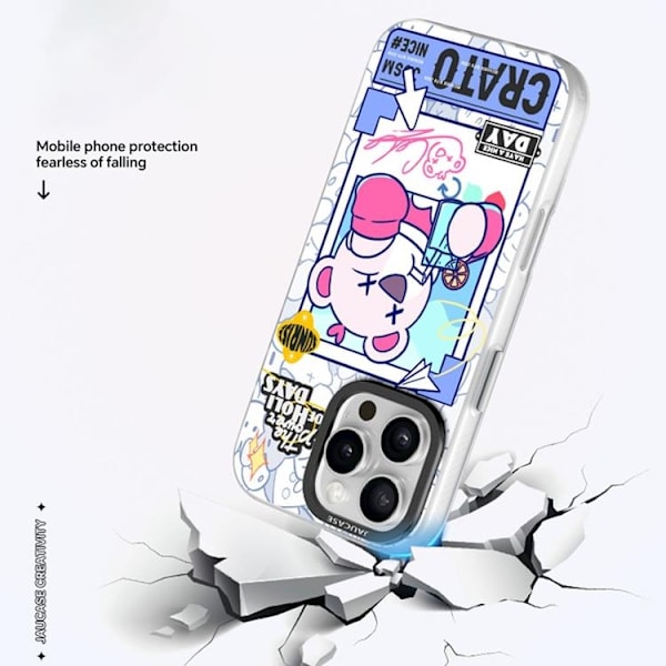 JAUCASE Mobilskal till iPhone 16 Pro Max MagSafe - Summer Bear Blå