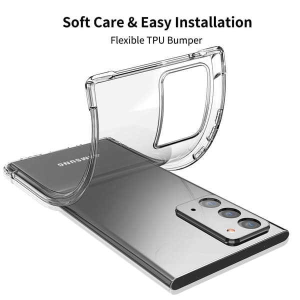 LEEU Shockproof Skal Till Samsung Galaxy Note 20 - Clear Transparent