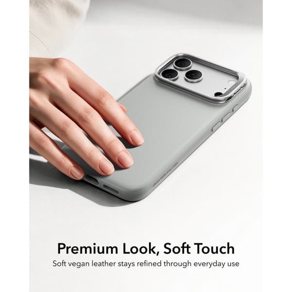 ESR Mobilskal För iPhone 18 Pro Max/17 Pro Max Magsafe Läder Kickstand - Grå