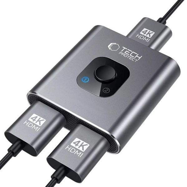 Tech-Protect HB07 2in1 Hub-adapter - Rumgrå Grå