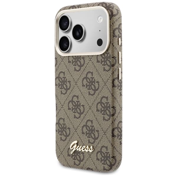 Guess  Mobilskal För iPhone 17 Pro MagSafe 4G Script - Brun Brun