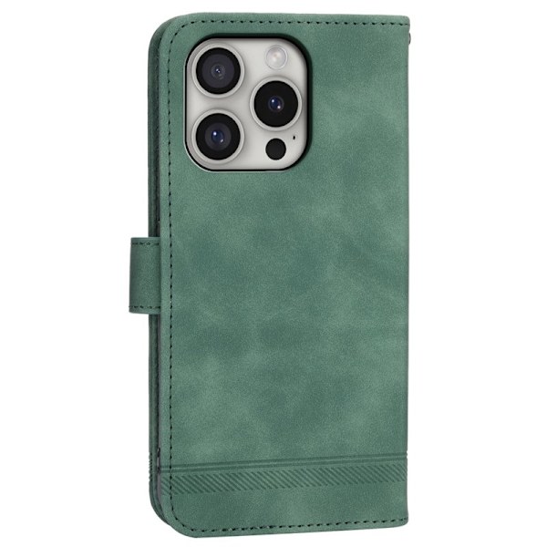 DIERFENG DF-03 iPhone 16 Pro Plånboksfodral Konstläder - Grön