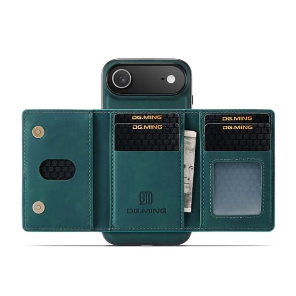 DG.MING M2 Series Mobilskal till iPhone Air PU + PC + TPU - Grön