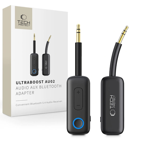 Tech-Protect Aux Adapter Bluetooth Ultraboost AU02 - Svart Svart