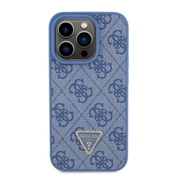 Guess iPhone 15 Pro Mobilskal Triangle Strass - Blå