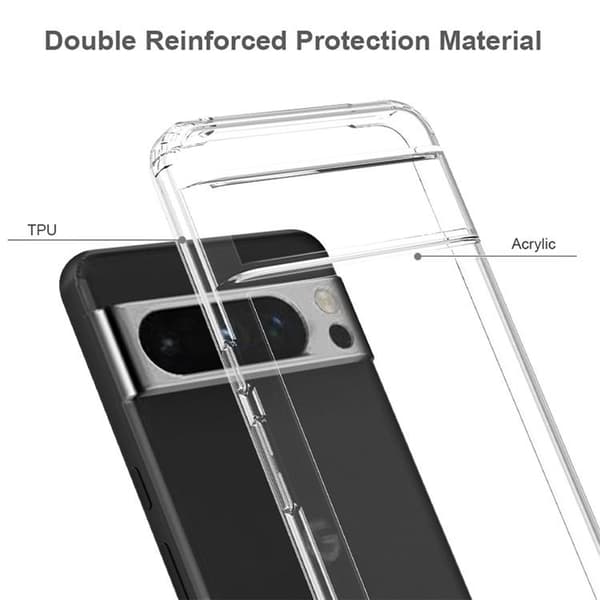 Google Pixel 8 Mobilskal Akryl Soft TPU - Klar Transparent