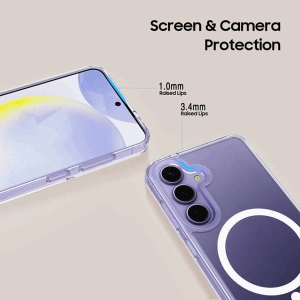 Tech-Protect Mobilskal till Galaxy S25 Edge Magsafe Flexair Hybrid - Clear Transparent