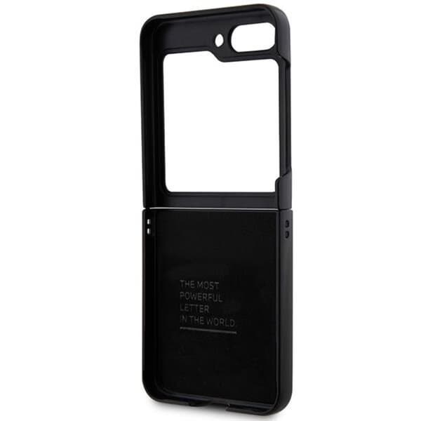 BMW Galaxy Z Flip 5 Mobilskal Læder Carbon - Sort Black