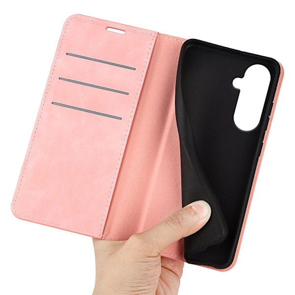 Plånboksfodral för Samsung Galaxy S26 Plus Konstläder - Rosa