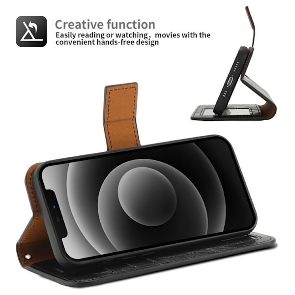 iPhone 15 Plus Plånboksfodral 2-in-1 Detachable - Svart Svart
