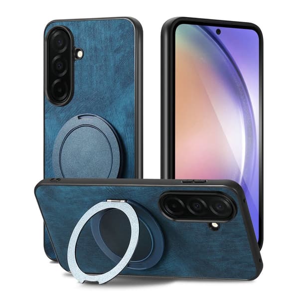 Mobilskal för Samsung Galaxy S26 Konstläder Kickstand - Blå