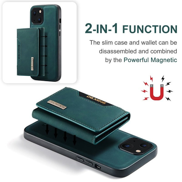 DG.MING M2 Series Mobilskal till iPhone 15 Plus med Ställ - Grön