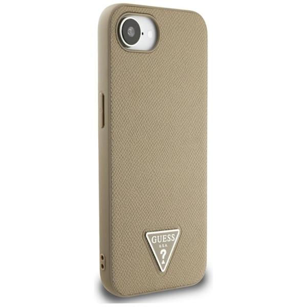 Guess Mobilskal till iPhone 16e MagSafe Grained Triangle - Brun Brun