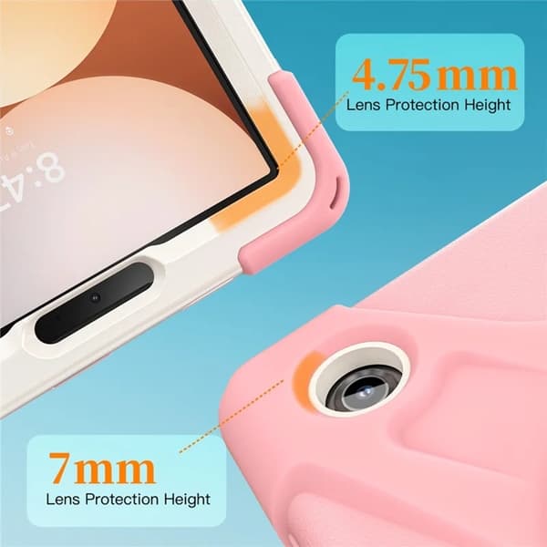 Mobilskal till Galaxy Tab A11 Kickstand Silikon Axelrem Rosa