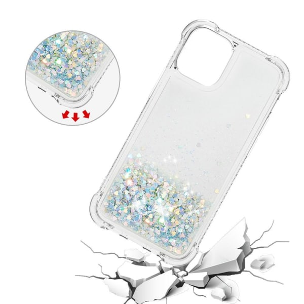 Drop-Proof Glitter Sequins Skal till iPhone 13 Pro Max - Silver Silver