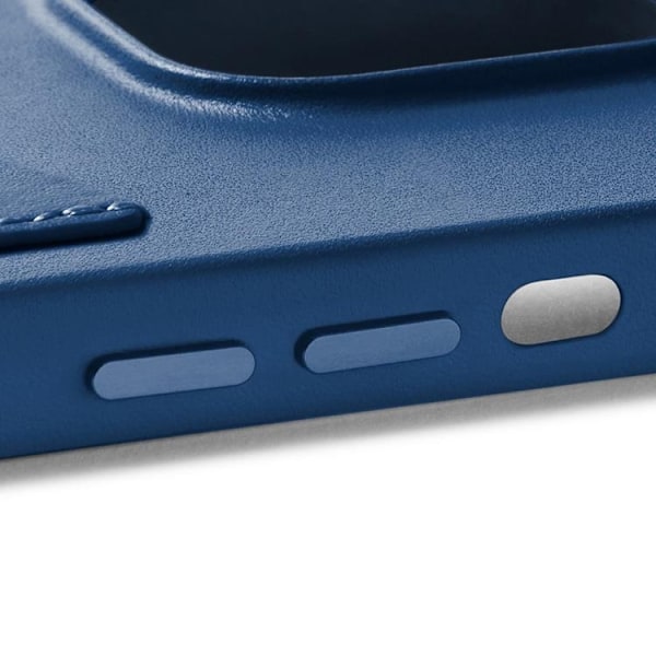 Mujjo iPhone 14 Pro Max Skal Korthållare Full Läder - Monacoblå