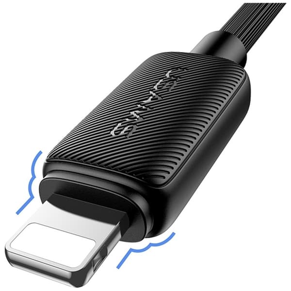 Usams USB-A til Lightning Kabel 1m KY Serie - Sort Svart