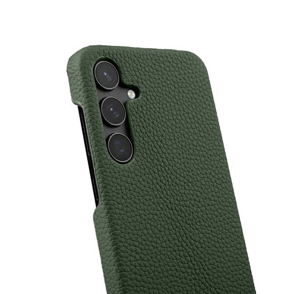 MELKCO Mobilskal till Samsung Galaxy S25 Äkta Läder Grön