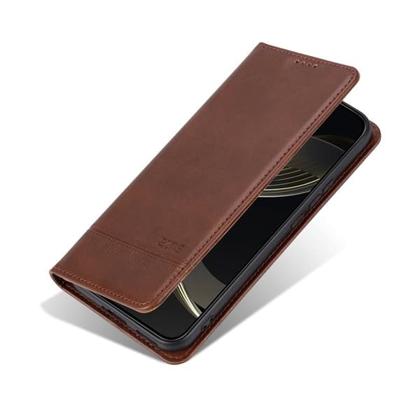 AZNS Samsung Galaxy A37 Plånboksfodral Konstläder - Brun