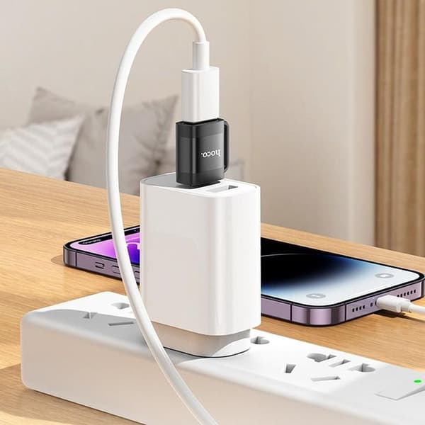 Hoco Adapter OTG USB-C Till USB-A 3A UA31C - Svart Svart