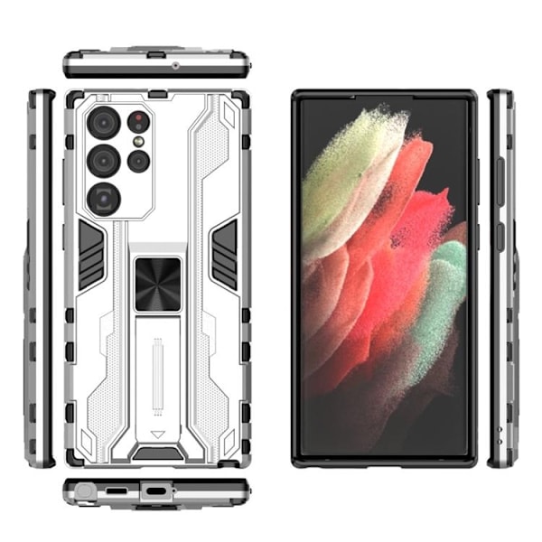 ShockProof Kickstand Skal Galaxy S22 Plus - Vit Vit