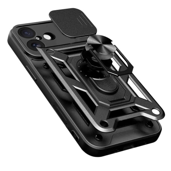 Mobilskal till iPhone 17 Hybrid Armor Camshield - Svart Svart