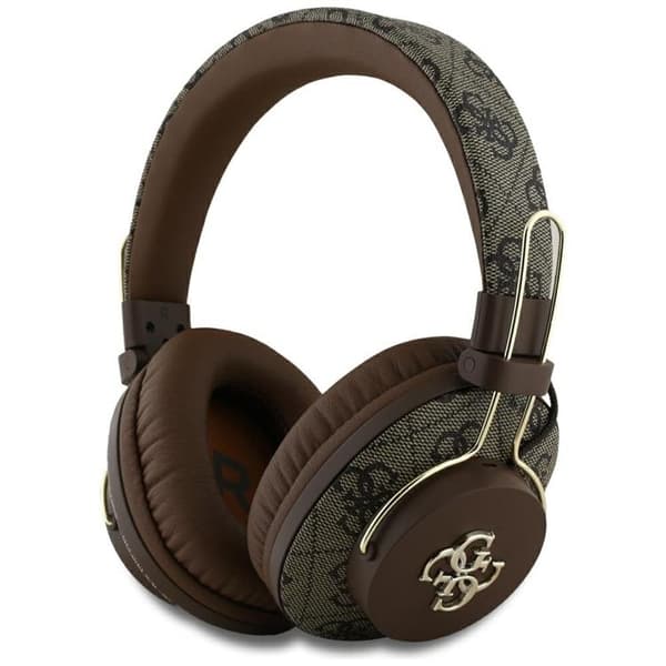 Guess Over-Ear Hörlurar Bluetooth ENC Metal 4G Logo - Brun Brun