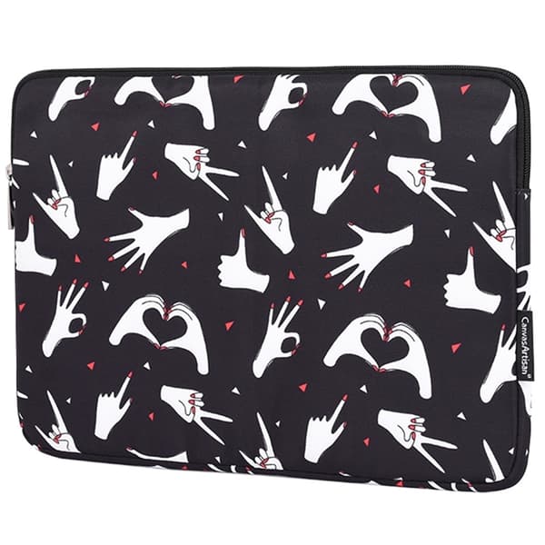 CANVASARTISAN Datorfodral 11'' Fingers Pattern H21-01 - Svart Svart
