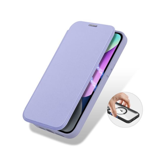 Dux Ducis iPhone 14 -lompakkokotelo Magsafe Skin X Pro - violetti