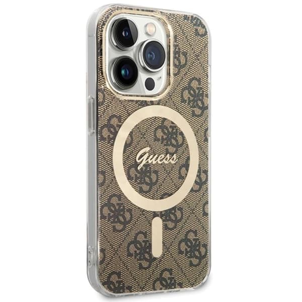 Guess Telefontaske til iPhone 15 Pro Max MagSafe IML 4G - Brun Brun