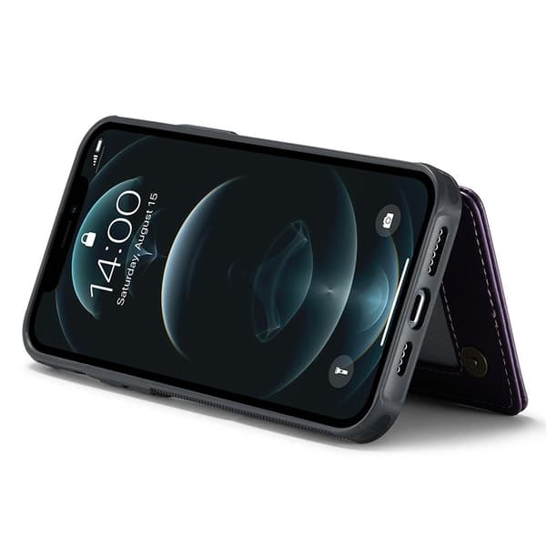 CASEME C22 Mobilskal till iPhone 12 Pro Max Läder med RFID - Lila