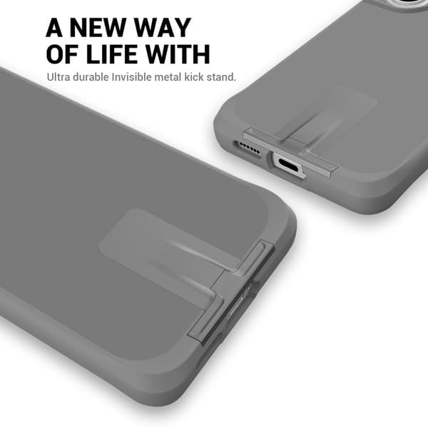 Mobilskal för Samsung Galaxy S26 Kickstand PC + TPU - Grå