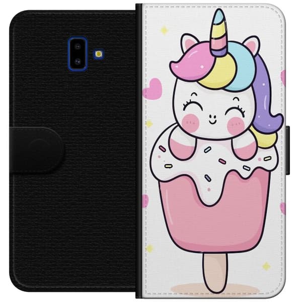 Pung etui til Samsung Galaxy J6+ med Glad enhjørning