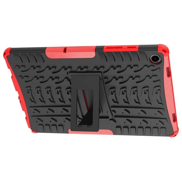 Mobilskal till Galaxy Tab A9 Plus Tire Texture med Kickstand Röd