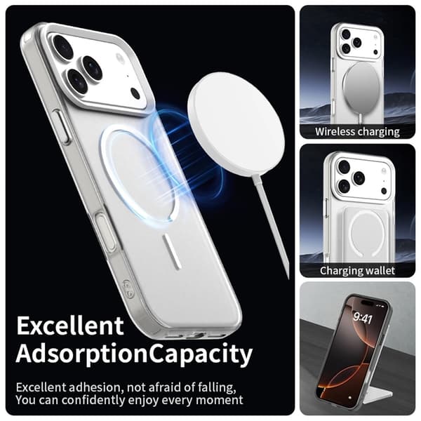 Mobilskal till iPhone 17 Pro Max MagSafe C-shaped Candy Color - Vit Vit